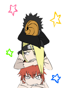 tobi, deidara, sasori